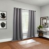 HomeRoots Set of Two 84" Silver Metallic Textured Window Panels - 2 of 4