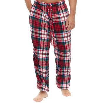 Men's Soft Plush Fleece Pajama Pants, Warm Long Lounge Bottoms