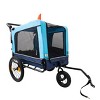 2-in-1 Bike Trailer & Push Cart for Pets - Detachable Bike Hitch & Push Handle Included - All-Terrain Wheels,Non-Slip Floor,Holds Pets Up to 88 lbs - 2 of 4