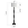 Maxax Modern Brass Gold Floor Lamp, 2- Light Standing Lamp with White Marble Base for Bedroom Office - 3 of 4