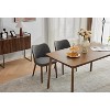 Acekool Dining Chair, Linen Upholstered Wing Back Chairs with Wood Legs, Thick Cushions, for Dining Room & Living Room - 3 of 4