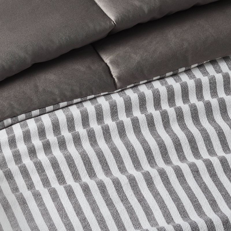 Heavyweight Linen Blend Stripe Comforter & Sham Set - Casaluna™, 4 of 15
