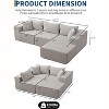 106" Modular L-Shaped Sectional Sofa, Fluffy Corduroy Couch with Chaise, Deep Seat, No Assembly for Living Room/Bedroom - 3 of 4