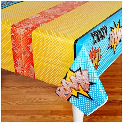 Superhero Comics Plastic Tablecover