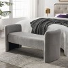 Donna 52" Ottoman with Storage Unit, Upholstered Teddy Bench with Solid Wood Legs for Living Room, Bedroom, Indoor Furniture - Maison Boucle - 2 of 4