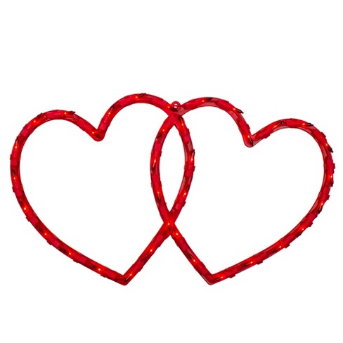 Northlight 17 Lighted Double Heart Valentine S Day Window