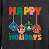 Women's - Disney - Happy Holidays Ornament Lightweight French Terry Wide Neck Long Sleeve Shirt - 2 of 4