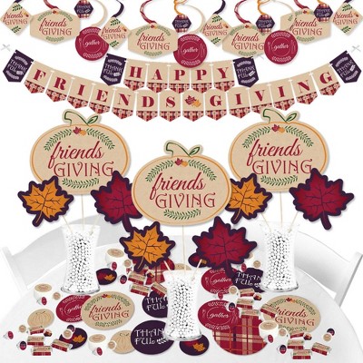 Big Dot of Happiness Friends Thanksgiving Feast - Friendsgiving Party Supplies - Banner Decoration Kit - Fundle Bundle