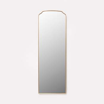 20"x60" Romantic Arch Aluminum Floor Mirror Brass - Threshold™ designed with Studio McGee