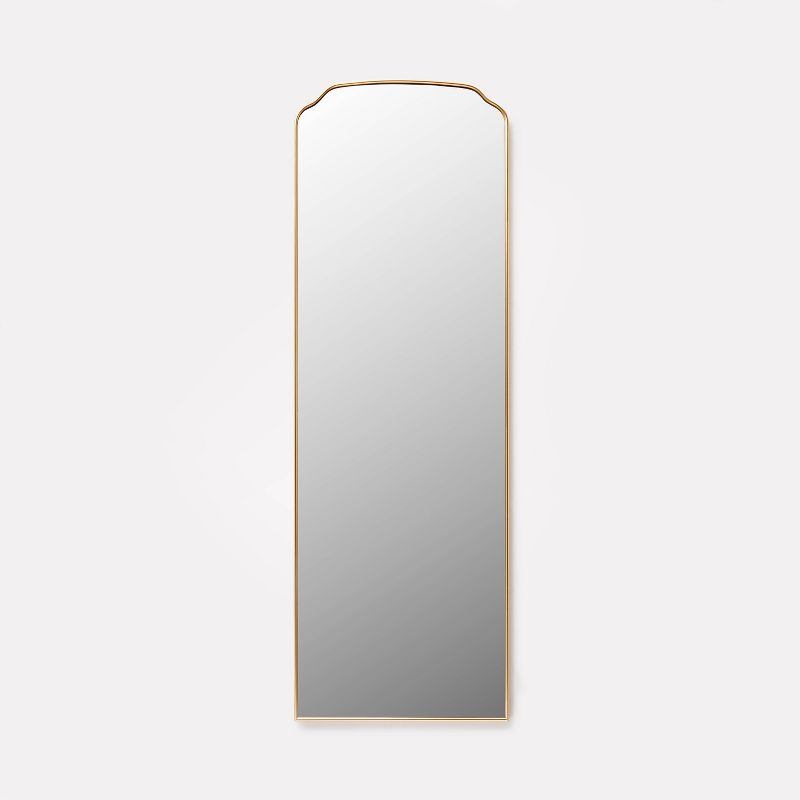 20&#34;x60&#34; Romantic Arch Aluminum Floor Mirror Brass - Threshold&#8482; designed with Studio McGee, 1 of 6