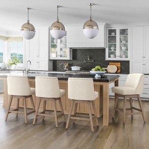 Arceso 26" Swivel Bar Stools with Back  for Home Kitchen Island - 1 of 4