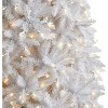 Slim White Artificial Christmas Tree with Warm White LED Lights and Bendable Branches – Sleek Festive X-Mas Glow - 4 of 4
