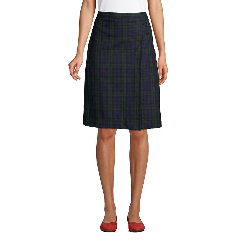 School Uniform Young Women's Plaid A-line Skirt Below the Knee, 2 of 4