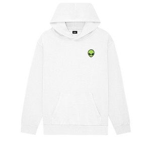 Dalix Alien Embroidery Relaxed Hoodie Soft Fleece Sweatshirt Fit Lounge Mens - 1 of 4