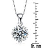 Guili Sterling Silver Pendant with White or Blue Cubic Zirconia—A Striking and Elegant Piece, Perfect for Any Occasion. - 3 of 3