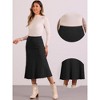 Allegra K Women's Autumn A-Line Stretchy Knit Long Sweater High Waist Skirt - 2 of 4