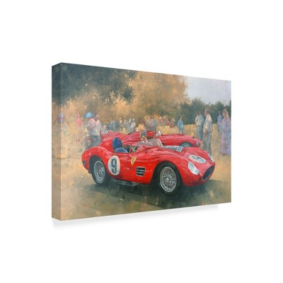 Trademark Fine Art -Peter Miller 'Ferrari, day out at Meadow Brook' Canvas Art