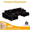 Kumasinova Corduroy Cloud Sofa with Cushions, Convertible Sofa Lounge Chair, Plush Modern 4-Seat Sofa, Easy Assembly, Couches for Living Room - 2 of 4