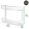 mDesign Plastic Wall Mount 2 Tier Bathroom Storage Organizer Shelf - Clear - image 3 of 4