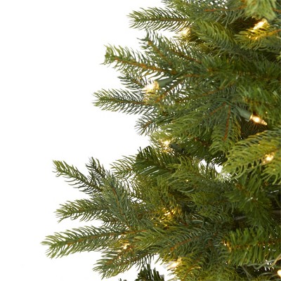 HomeStock  Neo-Classical Nostalgia 4Ft. North Carolina Spruce Artificial Christmas Tree With 100 Clear Lights And 207 Bendable Branches