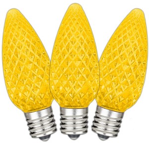 Novelty Lights C9 LED Faceted Christmas Replacement Bulbs Dimmable 25 Pack - 1 of 4