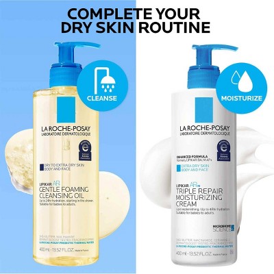La Roche Posay Lipikar AP+ Gentle Foaming Cleansing Oil - Unscented - 13.52 fl oz: Hypoallergenic, Alcohol-Free, Sensitive Skin