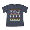 SmileyWorld Ugly Christmas Sweater Pixels - Toddler Short Sleeve Graphic T-Shirt - 2 of 3