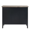 Royal Hampton 47 Inch Sideboard Buffet, 3 Drawers, Antique Oak Brown and Black - 4 of 4