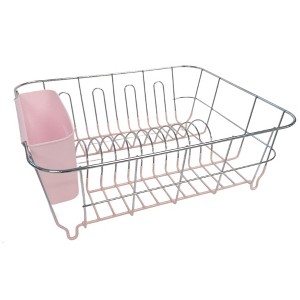 Chrome Plated Steel 2-Piece Small Dish Drainer by Sweet Home Collection® - 1 of 4