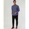 INSPIRE CHIC Men's Long Sleeves Button Down Polka Dots Shirt - 4 of 4