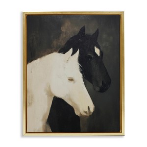 Stupell Industries Horse Harmony Contrast Floating Frame Canvas Art - 1 of 4