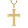 Steeltime 24" 18k gold plated stainless steel cross pendant - 2 of 4