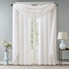 MAYEERTY Diamond Sheer Embroidered Window Scarf for Living Room - 3 of 4