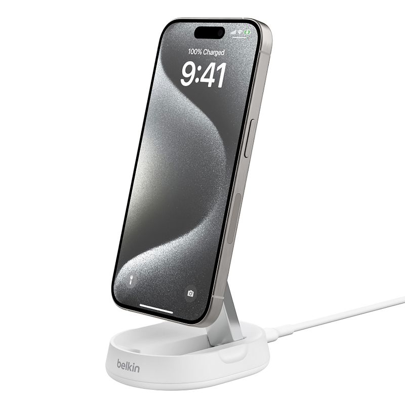 Belkin® BoostCharge Pro 15-Watt Convertible Magnetic Wireless Charging Stand with Qi2, 5 of 10