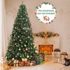 Tangkula 9FT Artificial Xmas Tree Hinged Fake Xmas Tree with 3594 PVC Branch Tips Foldable Metal Stand - image 2 of 4