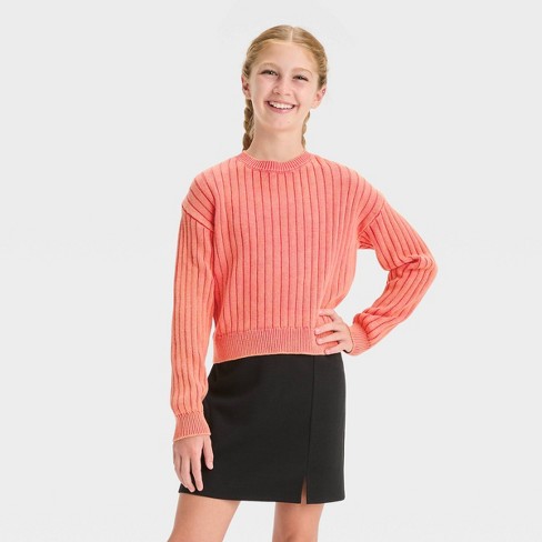 Ribbed best sale pullover sweater