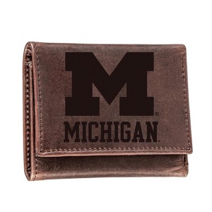 Evergreen University of Michigan Crazy Horse Collection Tri-Fold Wallet - 1 of 1