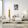 92.9" Upholstered L-Shaped Sectional Sofa with Ottoman - 4 of 4