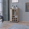 NicBex Mobile Kitchen Island Cart Morden Kitchen Carts on Wheels with Storage with 1 Cabinet and Storage Compartment for Kitchen - 3 of 4