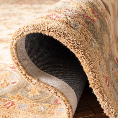 Ivory Floral Hand Tufted Wool Area Rug, 3' x 5'
