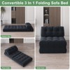 Folding Single Sofa/Loveseat, Futon Sofa Bed, Convertible Sleeper Chair with Pillow Foldable Mattress Back Support, Portable Fold Out Couch - 3 of 4