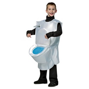Imposta Costumes Kids' Toilet Costume Bodysuit Silver One Size - 1 of 1