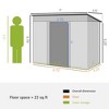 NicBex Metal Outdoor Storage Shed with Double Sliding Doors and 2 Air Vents for Garden,Patio,Backyard - 3 of 4