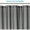 Lightweight PEVA Shower Curtain Liner, 72x72 Inches, Waterproof, 12 Rust - Proof Grommets, Dark Grey - 3 of 4