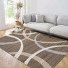 Area Rug Machine Washable Rug Non Slip Indoor Carpet Modern Geometric Circles Design Low Pile Foldable Rug for Bedroom Living Room Kids Room Nursery - 3 of 4