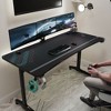 60x27 Curved Shaped Gaming Desk,27.56"D x 60"W x 30.12"H,Black - 2 of 4