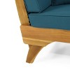 Serene Outdoor Acacia Wood Expandable Daybed with Cushions Teak/Dark Teal - Christopher Knight Home - 2 of 4