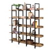 ORRD 5-Tier Industrial Bookshelf, Vintage Wood and Metal Open Bookcase for Home Office - 4 of 4