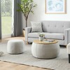 NicBex Round Storage Ottoman Bench for Bedroom, 2 in 1 Function Storage Bench with Small Seat,Ottoman for Living Room,Bedroom,Entryway - 2 of 4