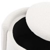 CAVINAS 24" Round Teddy Fleece Storage Ottoman with Lift-Top,Footrest with Storage Space,Round Ottoman with Storage for Living Room,Bedroom - 4 of 4